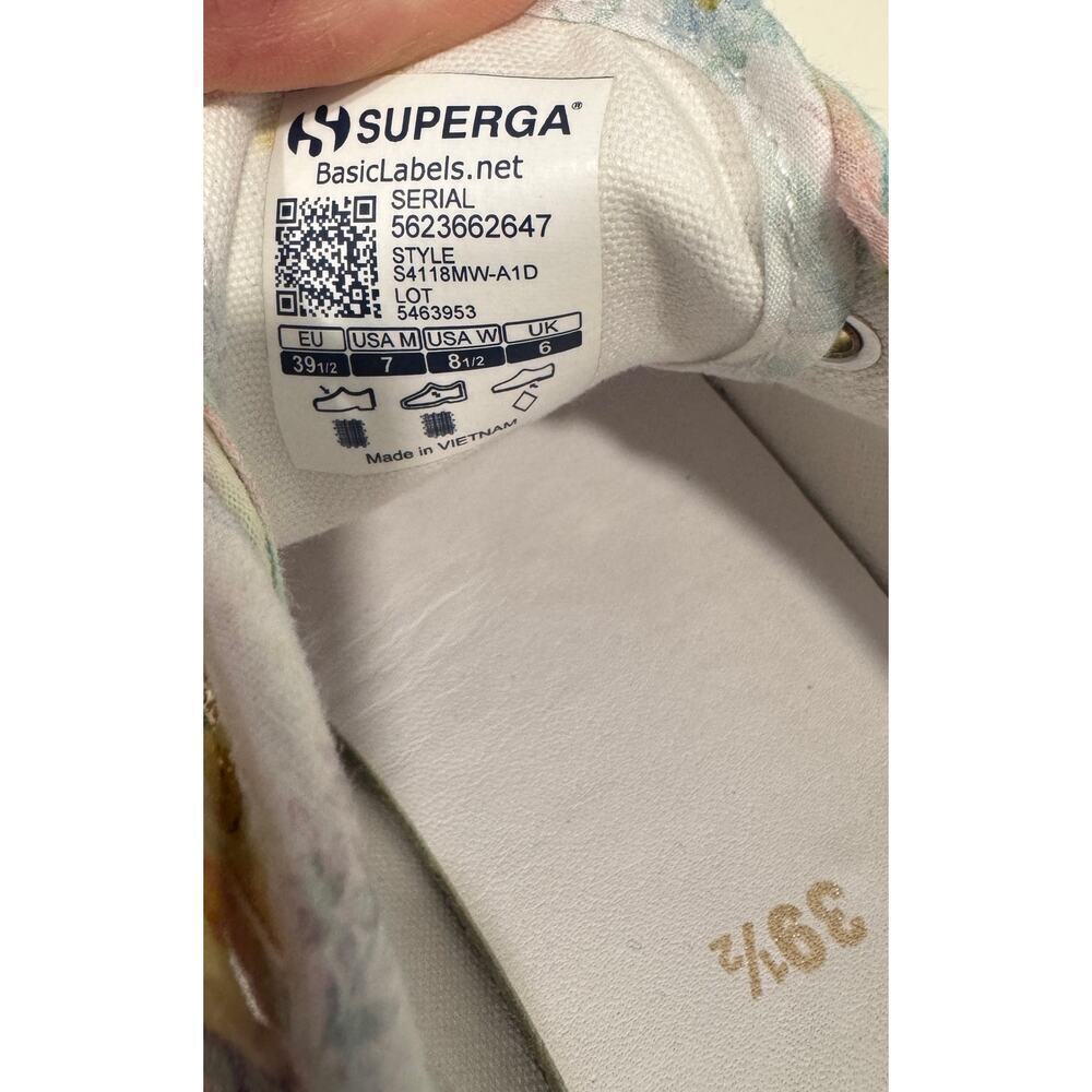 LoveShackFancy x Superga Floral Embroidered Low Top Sneakers Feminine Size 8.5 - Picture 7 of 8